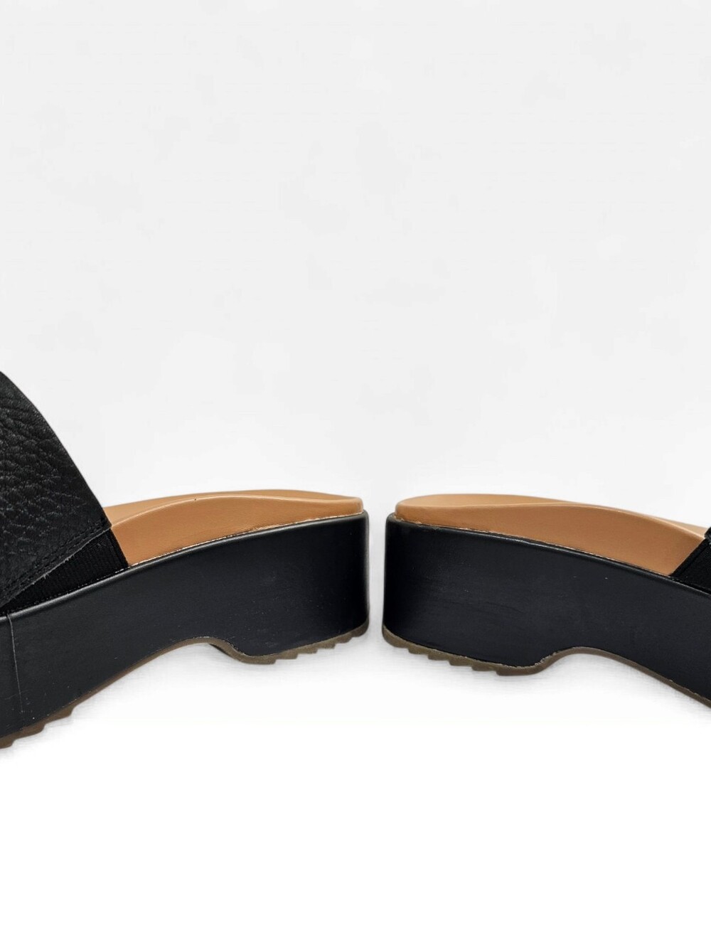 VIONIC Women Trista Black Pebbled Leather Comfort Platform Slide Sandals 8M - Picture 5 of 8